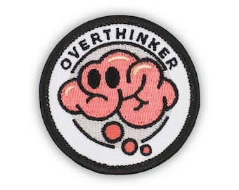 Adulting Merit Badge Embroidered Iron-On Patch (Overthinker) Designed For Life's Noteworthy Achievements