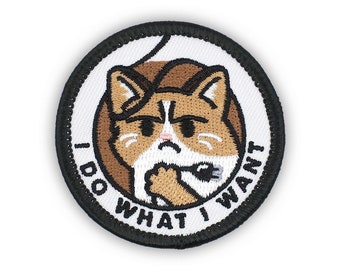 Adulting Merit Badge Embroidered Iron-On Patch (I Do What I Want) Designed For Life's Noteworthy Achievements