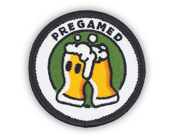 Adulting Merit Badge Embroidered Iron-On Patch (Pregamed) Designed For Life's Noteworthy Achievements