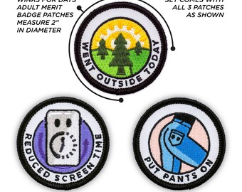 Adulting Merit Badge Embroidered Iron-On Patches (Funny - Set 1) – Winks  For Days