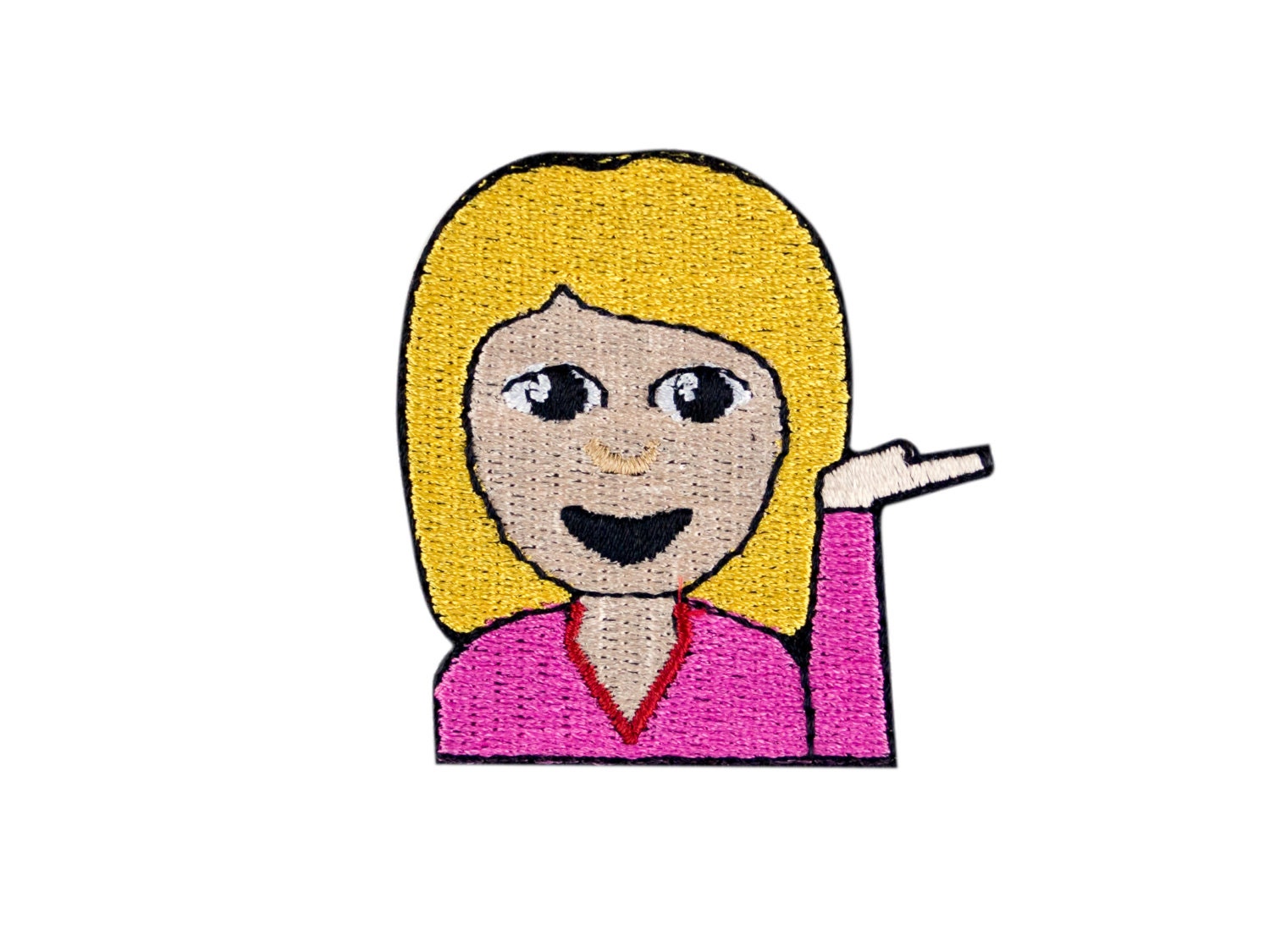 Information Desk Person Emoji Embroidered Iron On Patch Free Etsy
