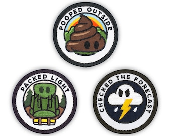 Adulting Merit Badge Patches Embroidered Iron-On Patch Sets - Funny/Achievements/Outdoors/Health/Corporate, Various Styles 21-28