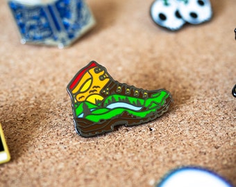 Hiked It Liked It Hiking Boot Nature Hard Enamel Lapel Pin