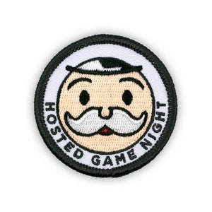 Adulting Merit Badge Embroidered Iron-On Patch (Hosted Game Night) Designed For Life&#39;s Noteworthy Achievements