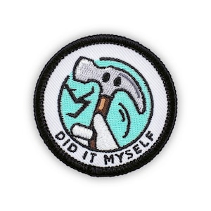 Adulting Merit Badge Embroidered Iron-On Patch (Did It Myself) Designed For Life&#39;s Noteworthy Achievements