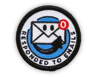 Adulting Merit Badge Embroidered Iron-On Patch (Responded to Emails) Designed For Life's Noteworthy Achievements