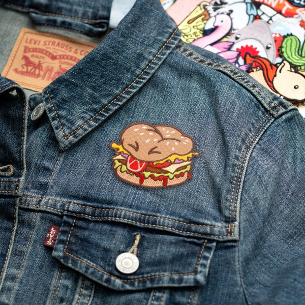 Burger Boi Embroidered Iron-On Patch