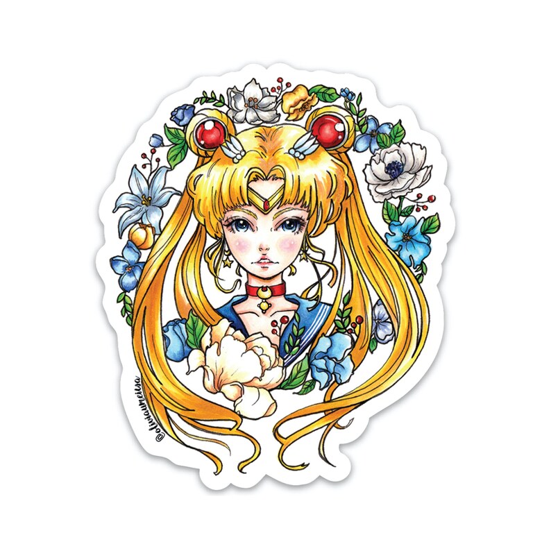 Sailor Moon Sailor Chibi Moon Luna Vinyl Die Cut Sticker Pack Set of 3 Stickers image 3