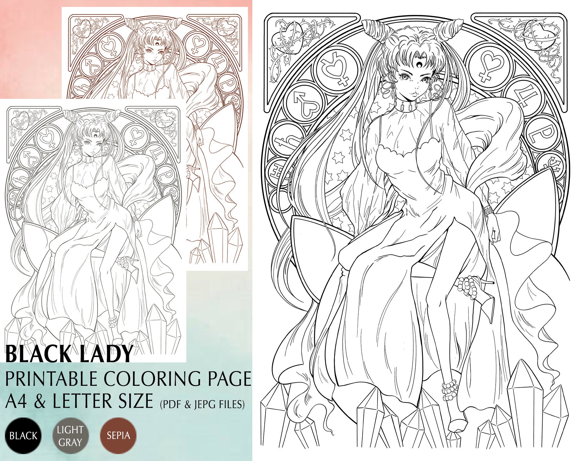 Sailor Neptune Coloring Pages