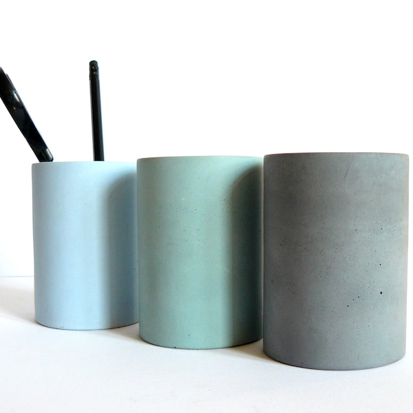 concrete cup mug pen holder