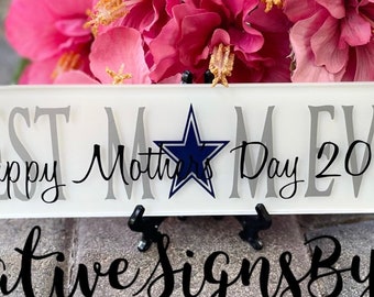 Best Mom Ever Dallas Cowboys Fan Gift, Football Mom Tile, Personalized Mom Gift, Cowboys Mom Decor, NFL Mom Gift 2026