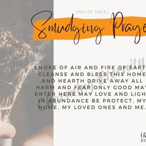 Smudging Prayer Card, Smudging, Smudging Prayer Printable, Instant Download, Smudge Stick Pdf ...