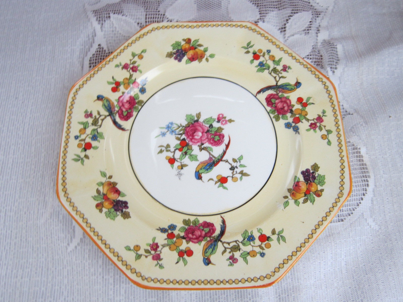 Tropical Ware Lunch Plates Set of 4 Vintage 19301940 James Etsy