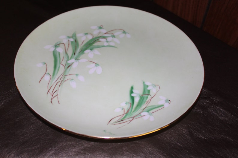 Snowdrop Flower Plate Vintage 1950/'s China Hand Painted Signed Royal Albert Dinner Lunch Serving Kitchen