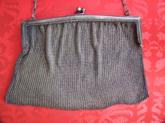 MUSEUM PURSE BAG! Amazing Antique c.1920s Handmad… - image 1