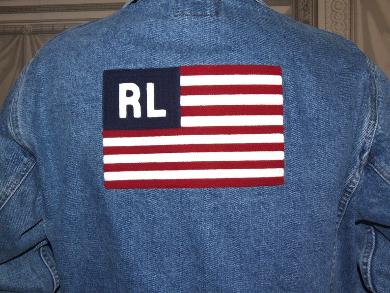Jeans «rlus» Drapeau Vintage Pour Sport Authentique Lauren M Vesteralph Taille Polo Co Super Bleu Veste Vêtements SuperRalph f7Y6gyvb