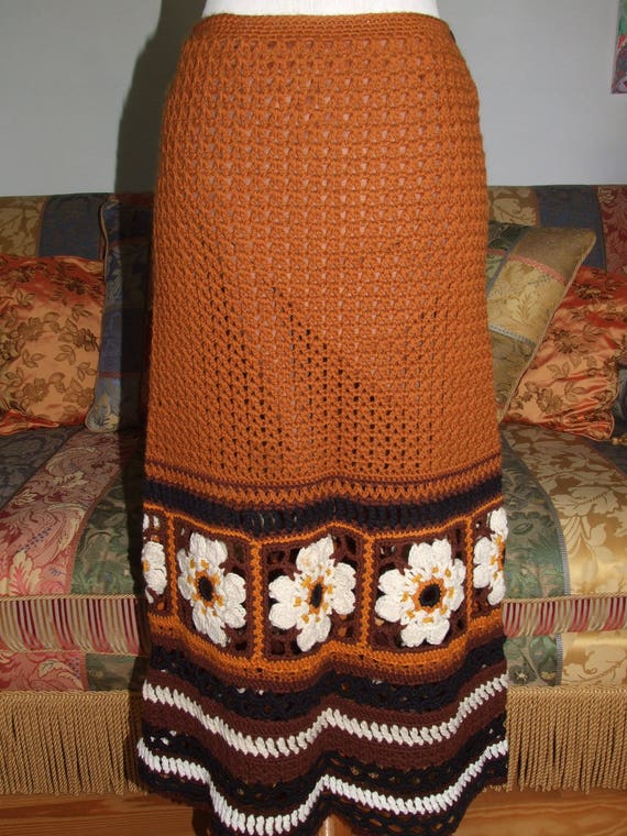 FASHIONABLE! BOHEMIAN Folk Vintage c.1980s hand-kn