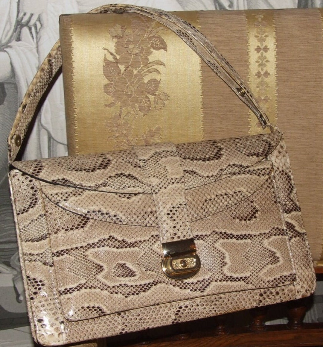 Borsa A Tracolla Da Donna In Pelle Di Serpente Verde Fatta A Mano, Borsa Alla Moda In Pelle Di Pitone, Borsa A Tracolla In Vera Pelle, Regalo Per Lei