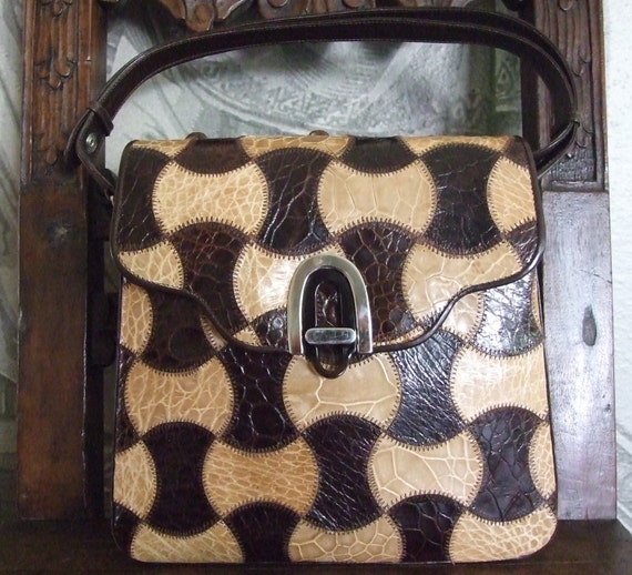 FASHIONABLE Vintage c.80s Handmade Genuine Brown-B