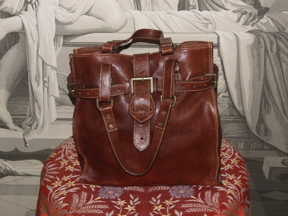 Fashionable! Vintage MULBERRY Brown High Quality L
