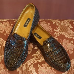 Rare Vintage Bally Italy Men\'s 11D DINO Leather Kiltie Bow Loafer Deadstock NWOB Mens Bally Loafer - Gem main image 2