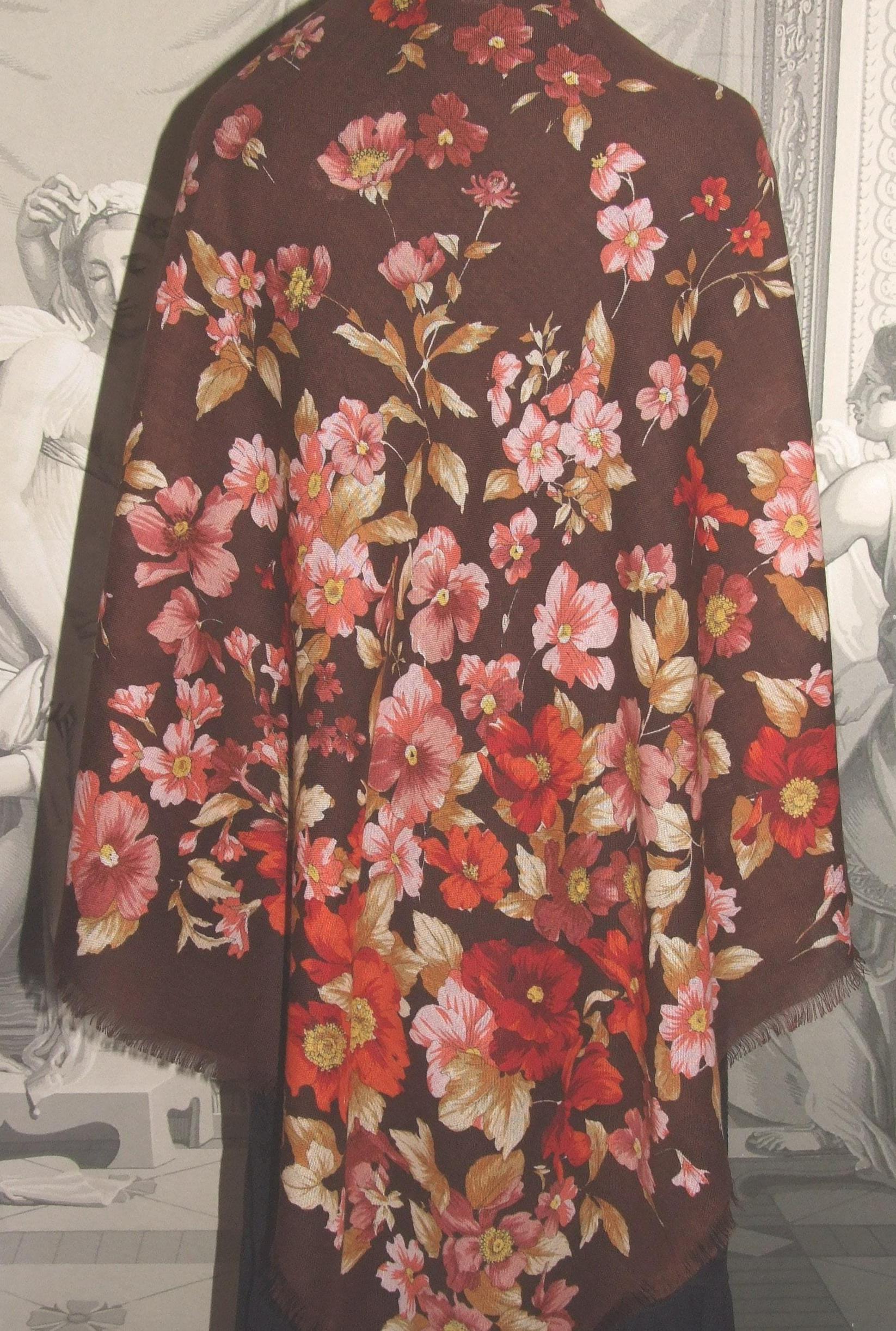 Foulard Vintage MARINA D'ESTE - Soie 100%, 89x90 Cm, Multicolore, Occasion