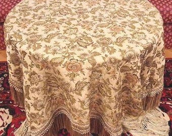 HUISDECOR! Vintage, Pools, decoratief tapijt met bloemenmotief, zijde, plaid viscosejacquard, tafelkleed /LOVELY bloemdessin - woondecoratie