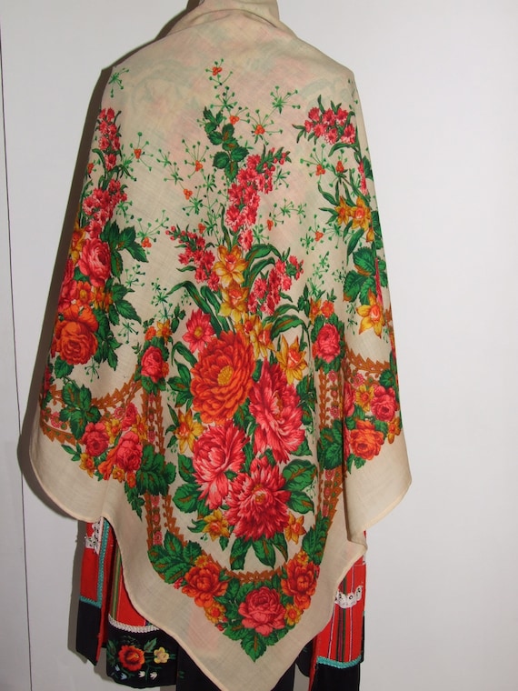 FABULOUS! Vintage Polish Folk Colorful Floral Des… - image 3