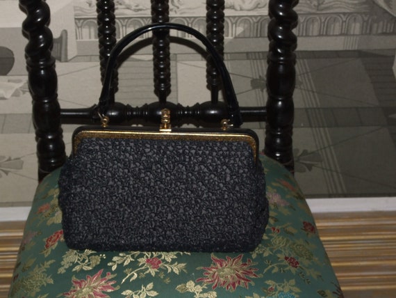 BEAUTIFUL VINTAGE & FASHIONABLE Hand Woven Black … - image 3