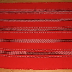 LOVELY Vintage Folk Red & Bunt gewebte Wolle überwerfen, Tischdecke / DEKORATIVE Folk Design gewebte Tischwäsche, Wandbehang - Wohnkultur