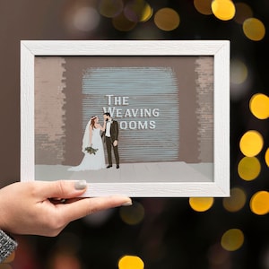 Custom Wedding Digital Illustration, Personalized Portrait of Couple, Custom Wedding Portrait Illustration, Digital Drawing From Photo