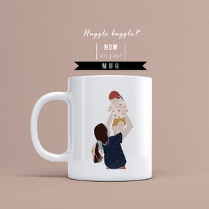 Custom Colored Portrait Mug, Family Illustration Mug, Personalized Colored Family Portrait Mug