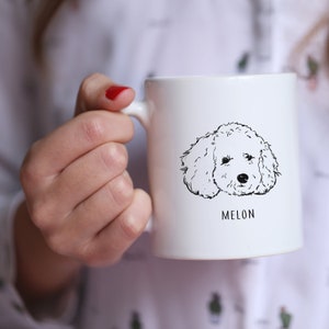 Custom Pet Mug, Personalized Black White Pet Portrait Mug, Pet Portrait from photo, Pet Coffee Mug, Personalized Gift Dog Lovers Owners