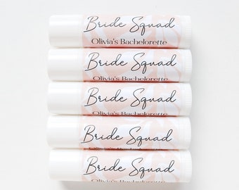 Personalized Bachelorette Party Favors,  Custom Bachelorette Lip Balm, Bride Tribe, Bridesmaid Gift, Bachelorette Party Lip Gloss