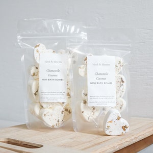 Mini bombes de bain camomille vanille, 14 bombes de bain calmantes, coffret cadeau de mini bombes de bain