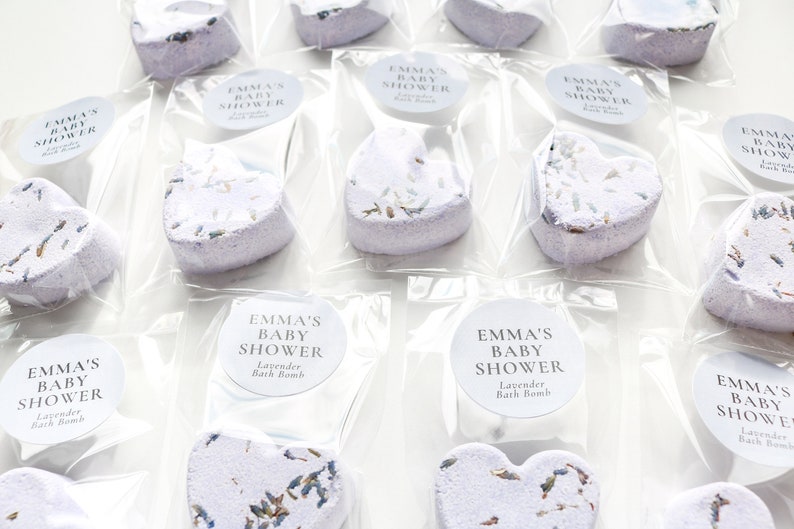 Personalized Lavender Bath Bomb Favors, Baby Shower Favors, Bridal Shower Favors, Purple Favors, Wedding Favors image 2