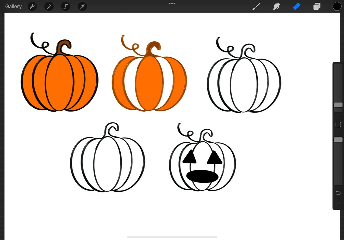 Pumpkin Cut Outs Cricut Etsy