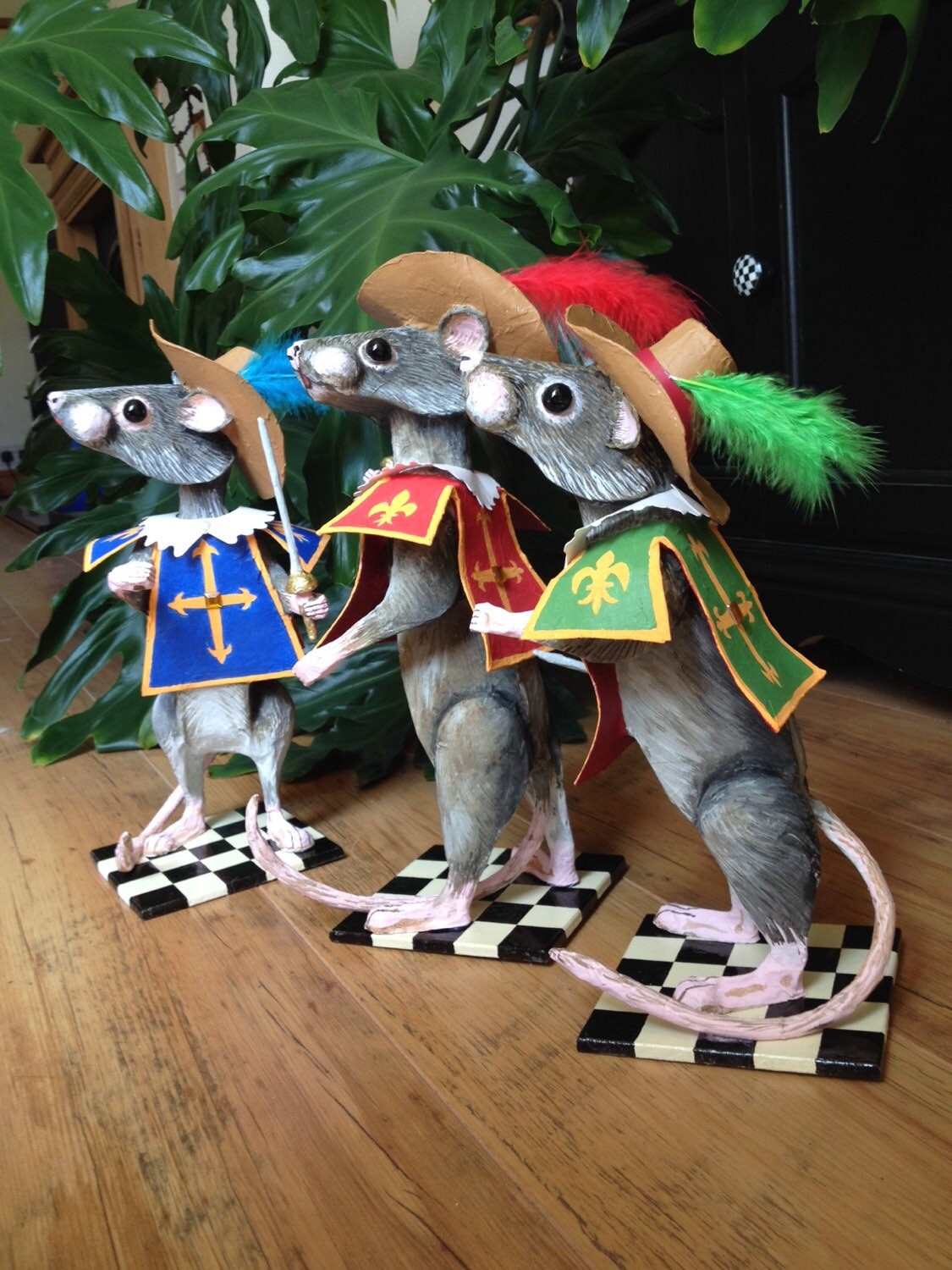 Mouse / Paper mache figurine of a mouse dressed as a musketeer Etsy