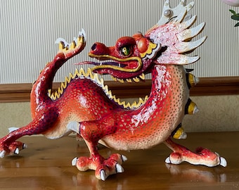 myths legends　red winger dragonフィギュア蝋燭立て 2 Chap Mei True Legends Red & Maroon Battle Dragon Knights