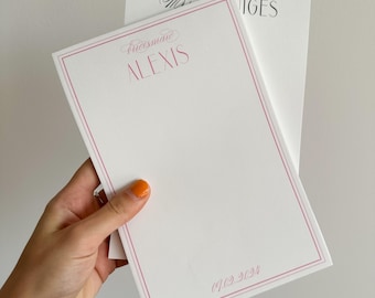 Bride & Bridesmaid Notepads | Custom Name and Wedding Date | Bridesmaid Gift | Bride Gift