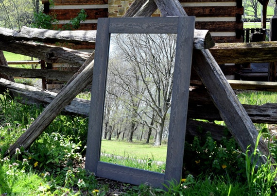 Mirrors Framed With Rustic Gray Reclaimed Wood L Wall Gray Reclaimed Wood L Rustic Wall