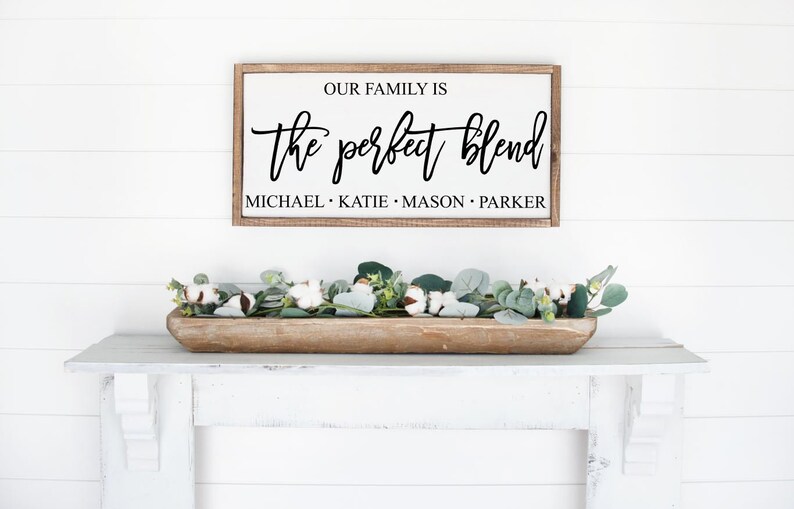 The Perfect Blend Sign Our Family Is the Perfect Blend Etsy