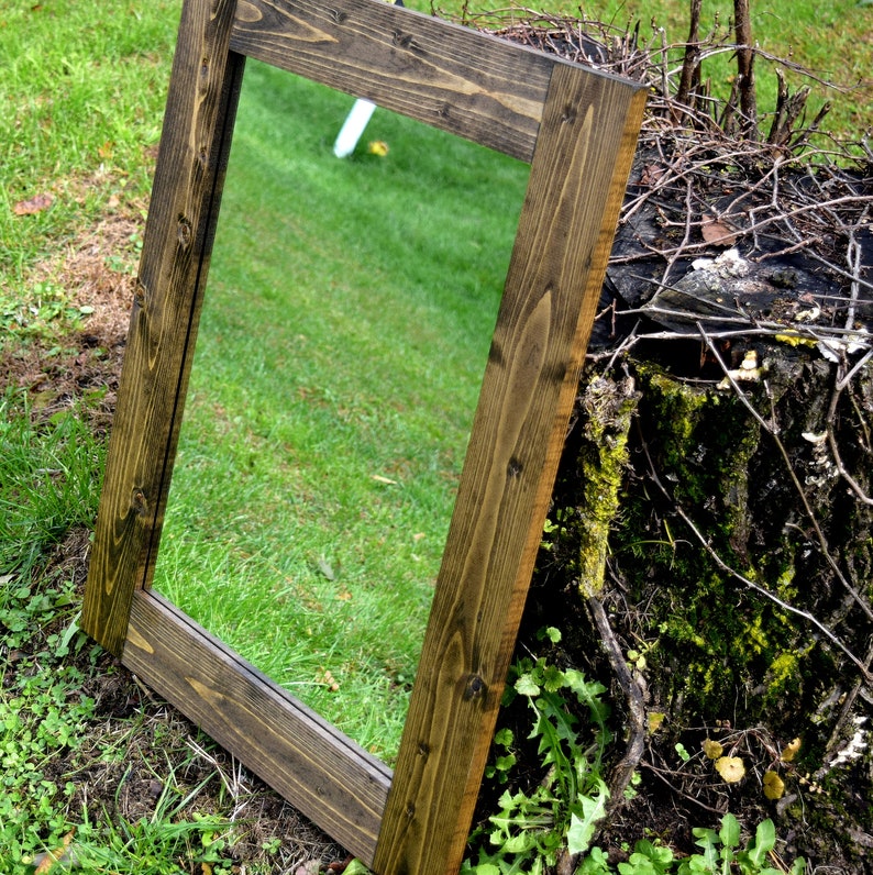 Rustic Framed Mirror l Rustic Decor l Rustic Mirrors l Etsy