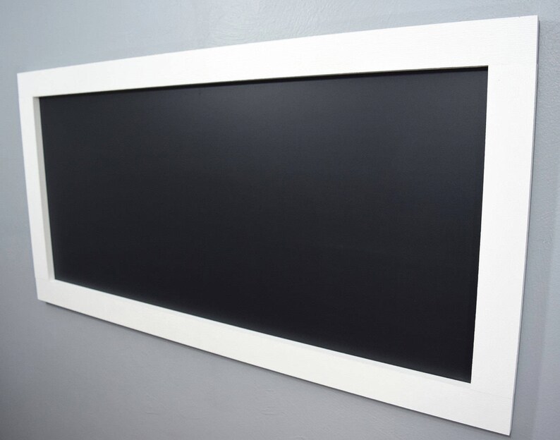 Long Chalkboard Kitchen Chalkboard Kids Chalkboard -White Chalkboard Playroom Chalk Large Chalkboard Large White Framed Chalkboard