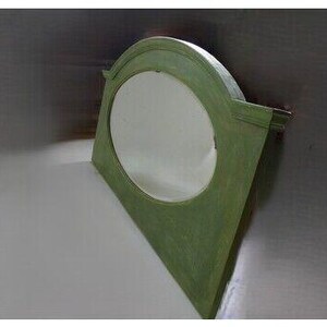 Antique Beveled Edge over Mantle Mirror Green Painted Mahogany Mirror 1800s Free delivery within 30 millies Radious