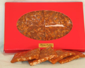 Rich chewy pralines full of Texas pecans and made with real butter. One bite is never enough. Pieces wrapped individually. (Wt. 1 lb - 2lb.)