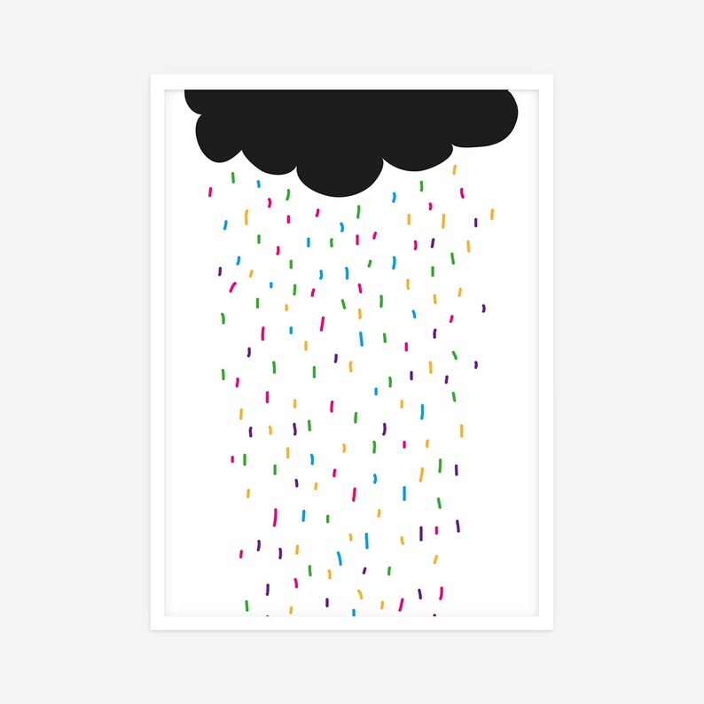 Cloud print Nursery wall art Cloud nursery Cute print Etsy