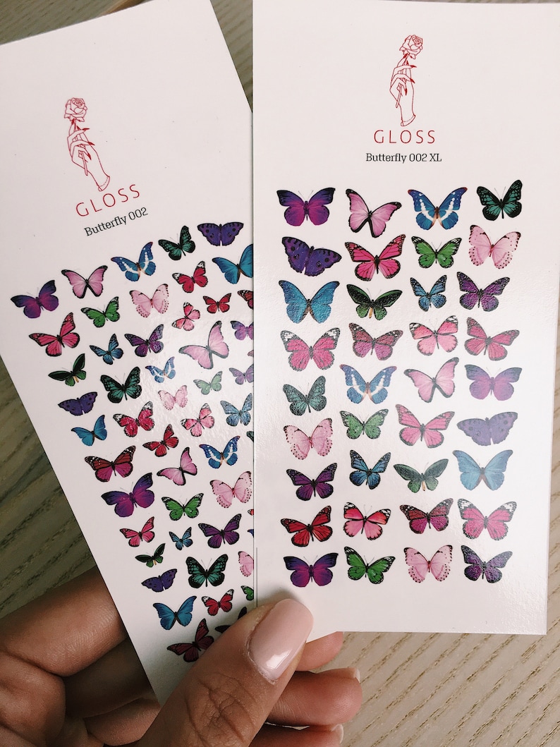 Butterfly 002 Butterfly Nails Butterflies Butterfly Decals Etsy