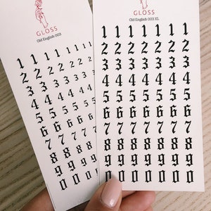 Old English 003 |Nail Decals|