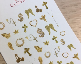 Golden |Nail Decals|